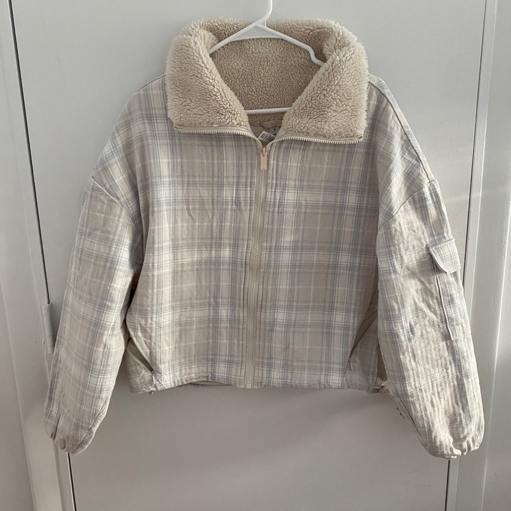 Alo Yoga Plaid Fleece Jacket- Small